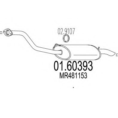 MTS 01.60393 End Silencer